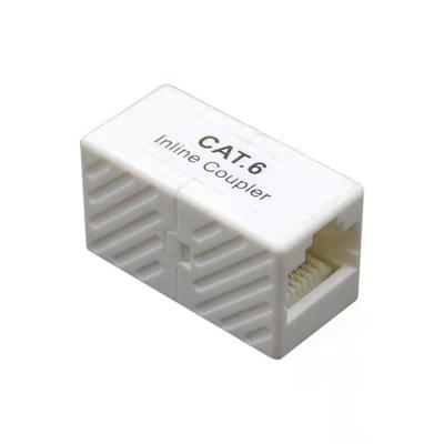 China Network Cabling System Network Straight Through Head Rj45 8p 8c Jack CAT 6 UTP Trapezoidal Integrated Coupler Network Cable Connector for sale