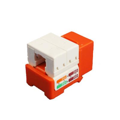 China Ethernet Module Cat5E Network Coupler Punch Down Adapter Rj45 Keystone Jack Keystone Jack-1 for sale