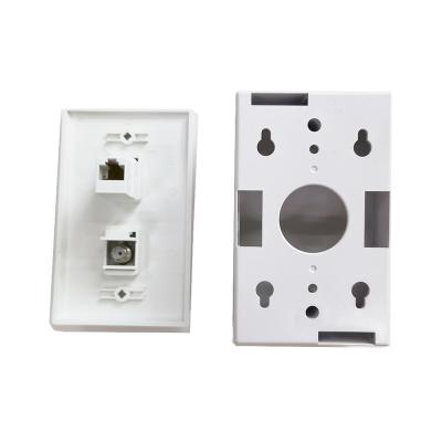 China Network Cabling System RJ45 CAT.6 UTP 1 Port Wall Outlet Keystone Faceplate for sale