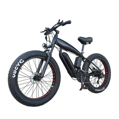 China Fat Mountain Steel Tire Electric Bike For Man 500W 48V 26inch Lithium Battery Hub Motor 21 Speed ​​SM Hot Selling Steel Rear Alloy 26