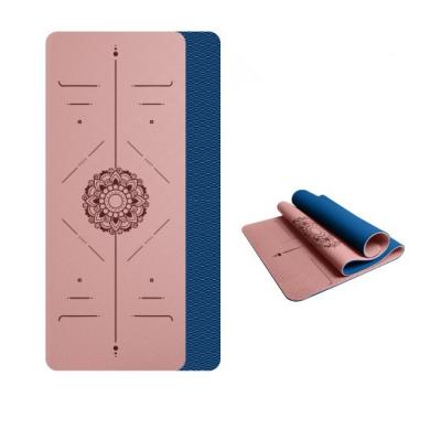 China Waterproof Hot Professional Custom Printed Non Slip Sweat Absorption Leather Exercise Mat Band Natural Rubber Yoga Mat Eco Friendly for sale