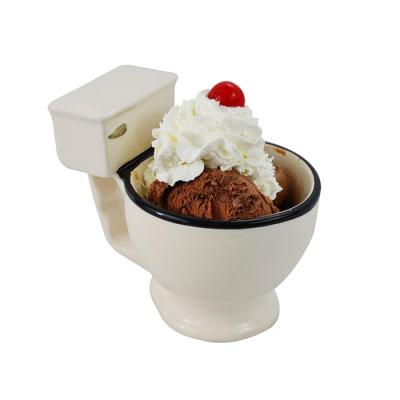 China Sustainable Funny Toilet Shaped Coffee Cup Design Ice Cream Mug for sale