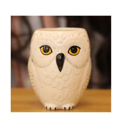 China Harry Potter Viable Mug White Owl Coffee Mug With Handle Animal Mug for sale