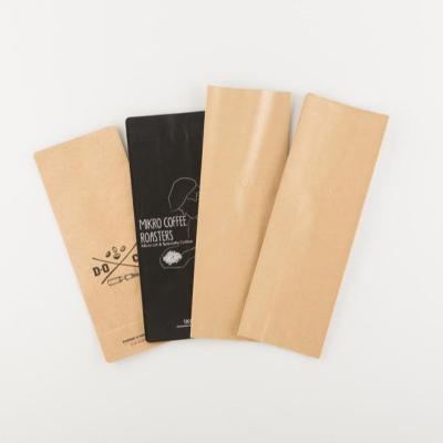 China Barrier Coffee Packaging Bag Laminated Side-gusset Paper Pouch With Single-way Air Valve for sale