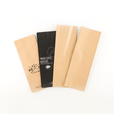 China Simple-way air valve Wholesale ziplock various air valve paper laminated coffee side gusset pocket bag for sale