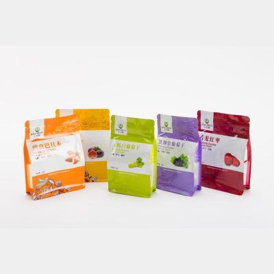 China Barrier Dried Fruit Packaging - Raisin Flat Bottom Aluminum Zipper Box Pouch for sale