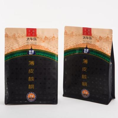 China Barrier Nut Packaging - Nuts Matte Effect Flat Bottom Box Large Capacity Zipper Pouch for sale