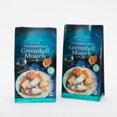 China Moisture Proof Frozen Food Packaging - Seafood Flat Bottom Box Frozen Pouch for sale