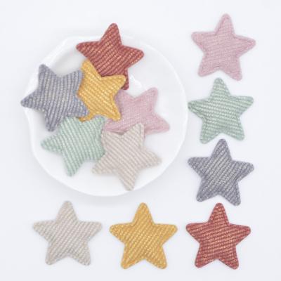 China 33mm Padded Glitter 3D Fabric Star Applique For DIY Hat Socks Clothes Gaiters Fabric Headwear Decor Sewing Patches H86 for sale