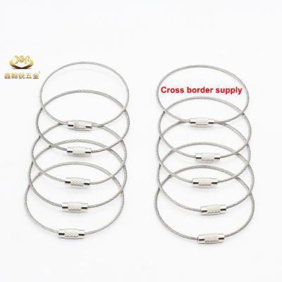 China Main Stainless Steel Wire Xinhanrui Factory Silver 150mm Stainless Steel Cable Chain Ring for sale