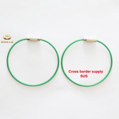 China Stainless Steel Wire Xinhanrui Factory Green Stainless Steel Wire Main Anchor Chain Screw Clasp Keyring for sale