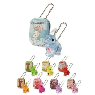 China 2020 Small Novelty 3D Decoration Toys Cute Collectible Decoration Crystal Rabbit With Tin Box Toys For Children 2020 for sale