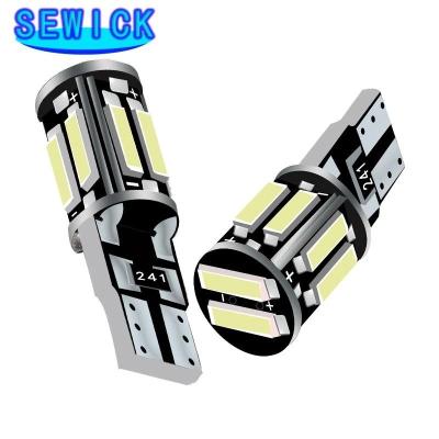 China 7014 10 smd T10 Canbus Error Free Interior Bulb Warning CancelerMarker Lamps 7020 Reading Lights 10 Led Car Styling White Universal for sale