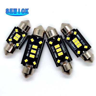 China White 31MM 36MM 39MM DC 12V Interior Light Bulbs White 31MM 36MM 39MM Error Free 41MM Led Canbus License Plate Lamps Universal Auto Car Dome Reading Light Bulbs for sale