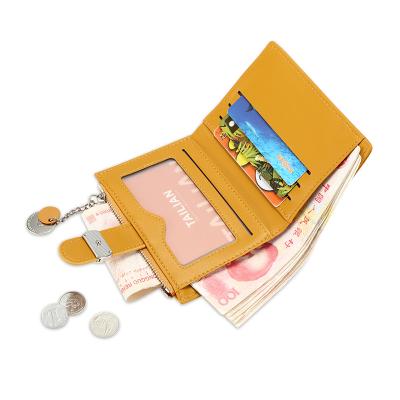 China Wholesale Waterproof Cute Women Cluth Bag Women Key Card Key Coin Wallet Wholesale Multi Short PU Leather Cluth Purse For Women for sale