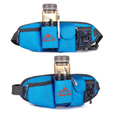 China Custom Outdoor Waist Pack Water Proof Waist Bag Water Proof Belt Sports Fanny Pack With Water Bottle Waterproof Rising Recycling Holder for sale