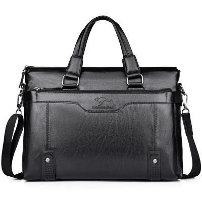 China Polyester Mens Business Briefcase Large Capacity Waterproof Leather Men's Handbag Laptop Bags for sale