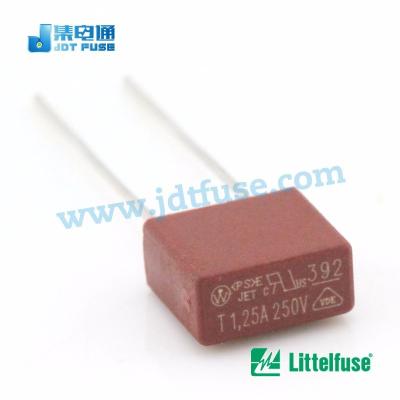 China LOW VOLTAGE Littelfuse Wickmann TE5 39211250000 392 T1.25A 250V Micro Fuse Radial Lead Square Fuse for sale