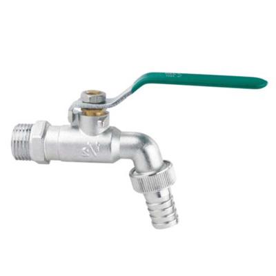 China Modern factory supplier brass bibcock hose union faucet with iron steel handle for sale