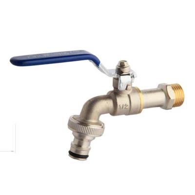 China Modern Forged Brass 1/2 Bibcock Outdoor Garden Mixer Tap With Iron Handle for sale