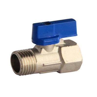 China General China Female Male Threaded Brass Mini Ball Valve 1/4 For Water Air Oil And Gas for sale