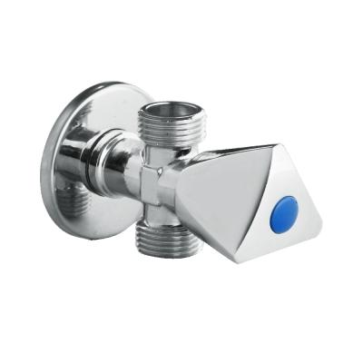 China General Chrome Brass Bathroom Kitchen Angle Two Way Stop Valve for sale