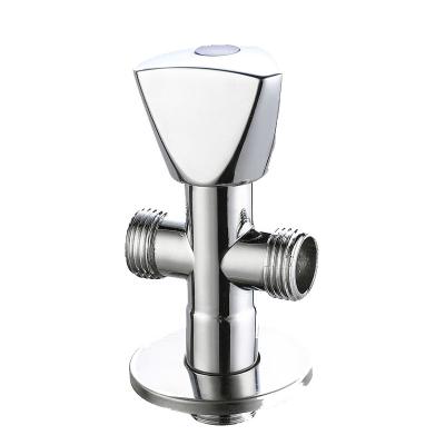 China General Chrome Bathroom Kitchen Brass Angle Globe Ball Valve T Angle Valve for sale