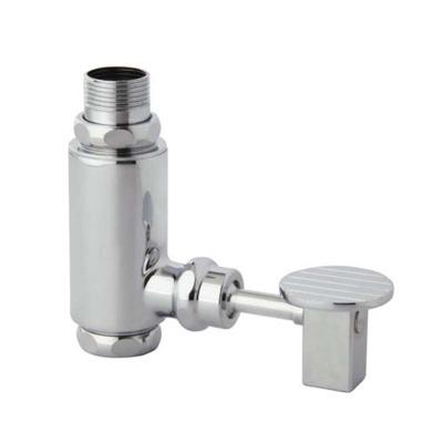 China Toliet Public Toilet Flushing Appliance Step Flush Valve Chrome Plated Full Brass Foot Pedal Valve for sale