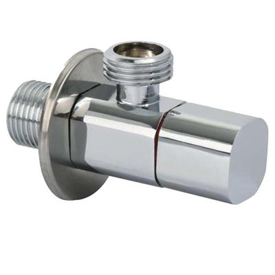 China General Good Quality 1/2 Inch Chromed Wall Mounted Toilet Water Stop 90 Degree Bathroom Angle Valve for sale