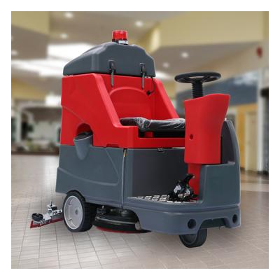 China Hotels Automatic Electric Tower On Floor Scrubber Dryer Field Washing Popular Industrial Commercial Tile Floor Cleaning Machine For Home for sale