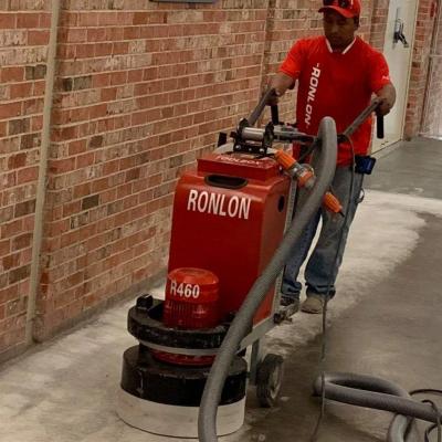 China Hotels RONLON R460 460MM Concrete Grinder 220V 3 Heads Terrazzo Planetary Concrete Epoxy Stone Processing Floor Grinding Polishing Machine for sale