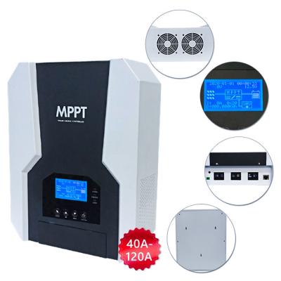 China Multi-Function Solar Charger Controller Battery Charge Regulator 12v 24v 36v 48V 40a 60a 80a 100a 120A Max MPPT Automatic Solar Controller for sale