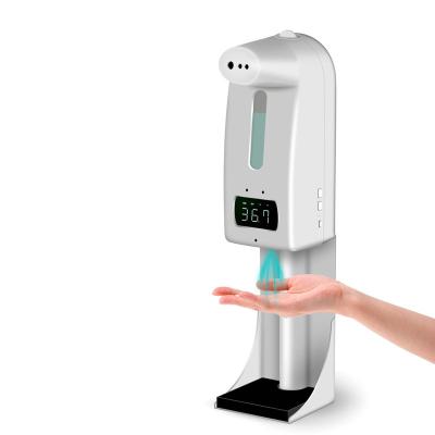 Cina Stock K9 K9 pro Plus K10 Pro auto soap dispenser face reading temperature measuring thermometer touchless gel soap dispenser in vendita