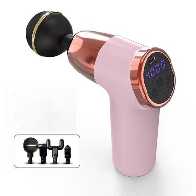 China Amazon New Design Portable Handheld Electric Vibration Deep Muscle Fascial Body Massager Mini Massage Gun for sale