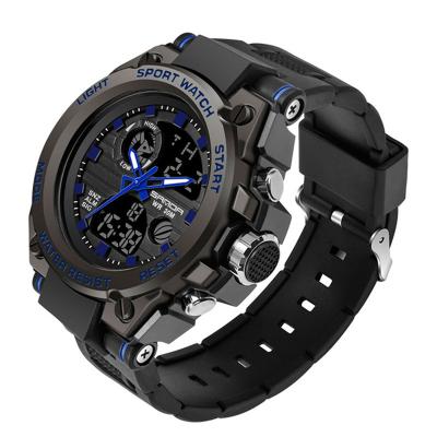 China Best Auto Date SANDA 739 Silicone Analog Digital Display Men Watch Hot Sale Fashionable Sport Watches Customized OEM for sale