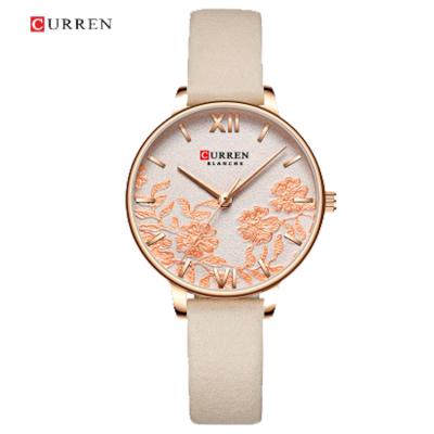 China CURREN 9065 Luxury Sale Full Ladies Mesh Leather Quartz Watch On Casual Calendar Sport Wristwatch For Women for sale