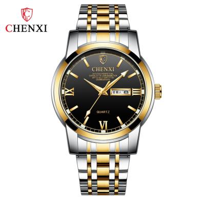 China Day/date 2021 CHENXI classic 8211 Japan Business Day quartz movement brands for men's metal watch band for sale