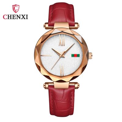 China CHENXI 305 Water Resistant Women Quartz Watches Waterproof Leather Strap Wristwatches Femal Watch for sale