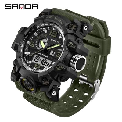 China Alarm Sanda 2021 742 Functional Mans Digtial Watches Analog 24 Hours Male LED Waterproof Watch Sports for sale