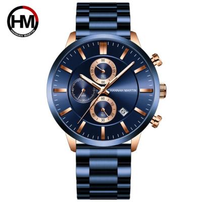 China 2021 Hannah Martin 17551 Date Brand Automatic Mens Quartz Watch Top Luxury Fashion Business Watch Wrist Watch Male for sale