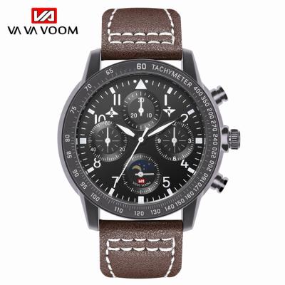 China 2021 Newest VAVA VOOM VA-209 Wristwatches Water Resistant Waterproof Leather Strap Men Casual Analog Quartz Wristwatches for sale