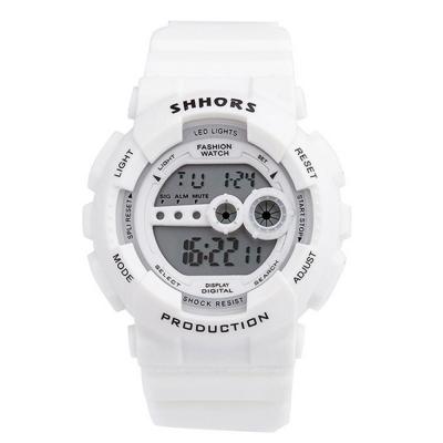 China Automatic Date 2021 SHHORS 810C Mens Chronograph Sports Strap Mens Rubber Led Digital Watch for sale