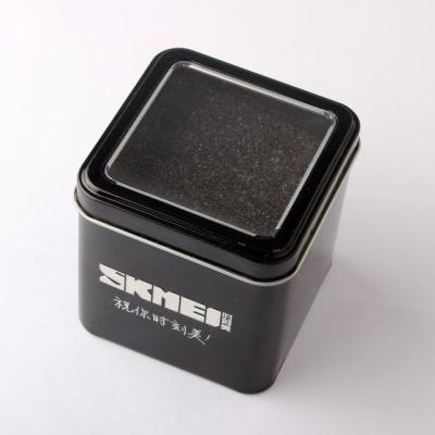 China 2021 Original High Quality Water Resistant Metal Skmei Watch Box With SKMEI LOGO for sale