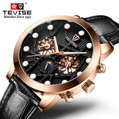 China Automatic Date 2021 TEVISE T850A Hot Seller Men Automatic Wrist Luxury Customize Brand Your Own Mechanical Watches for sale