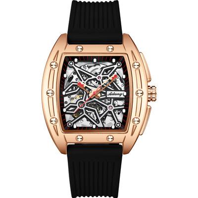 China Water Resistant Ailang 8616 Square Skeleton Men Watch Mechanical Watches 2021 Movt Automatic Waterproof Fashion for sale