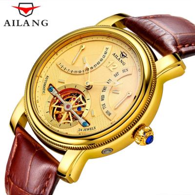 China Date Ailang 5802 Automatic Fashion Core Wristwatches Tourbillon Waterproof Automatic Mechanical Watches Men Wrist for sale