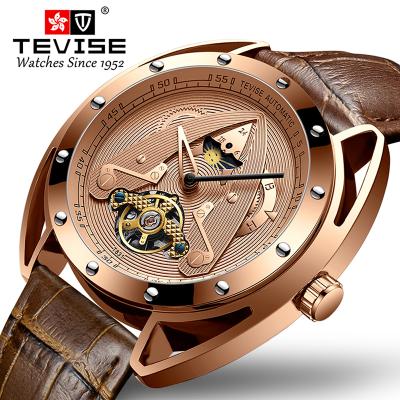 China Automatic Date 2021 TEVISE T831 Blue Dial Watches Cheap Wrist Watch Supplier No Name Logo Custom Mechanical Watch for sale