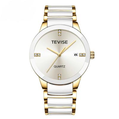 China 2021 TEVISE T845GS Automatic Date Men Fashion Stainless Steel Luxury Wrist Watch Brand Casual Automatic Men's Calendar Quartz Date Watches for sale