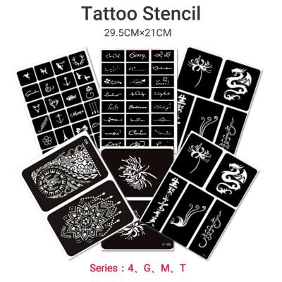 China Temporary Henna Tattoo Stencil; Temporary semi-permanent tattoo ink, body painting accessories for sale