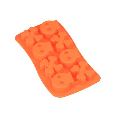 China Sustainable Halloween Decoration 3D Candy Silicone Fondant Mold 6 Cavity Cake En Silicone Cake Tools for sale